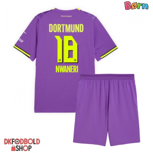 Borussia Dortmund Ethan Nwaneri #18 Tredje trøje Børn 2026-27 Kort ærmer (+ korte bukser)